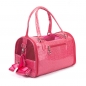 Preview: Krokotasche rosa Reisetasche mit Clutch