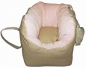 Preview: Hundetasche weich wie Hundebett Canvas/Frottee beige-rosa