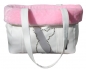 Preview: Chihuahua Tasche Princess weiß-rosa Artleder