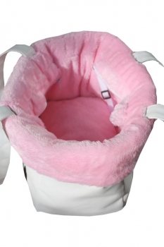 Chihuahua Tasche Princess weiß-rosa Artleder