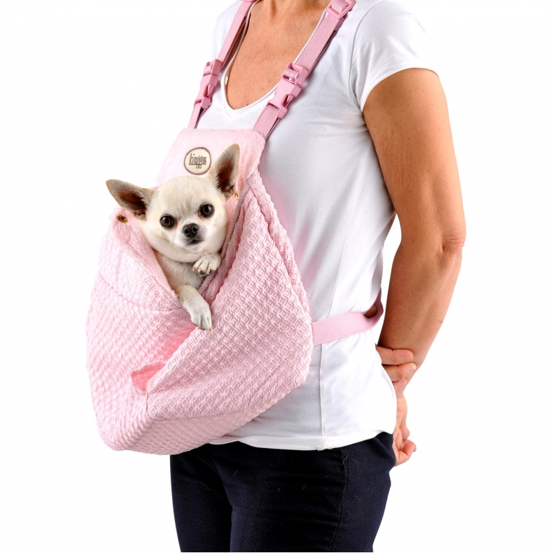 Hunde Bauchtasche Kangaroo rosapink warm und weich